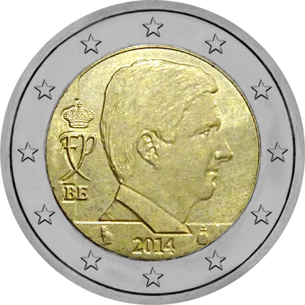 Pièce de 2 euros de Belgique courante depuis 2014