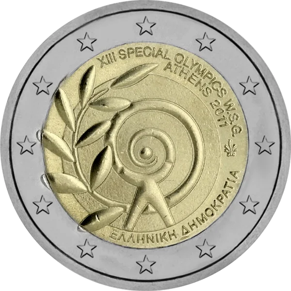 Pièce de 2 euros XIII Special Olympics W.S.G. Athens 2011