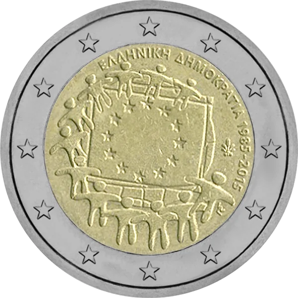 Pièce de 2 euros Grèce 1985-2015 30 ans du drapeau européen