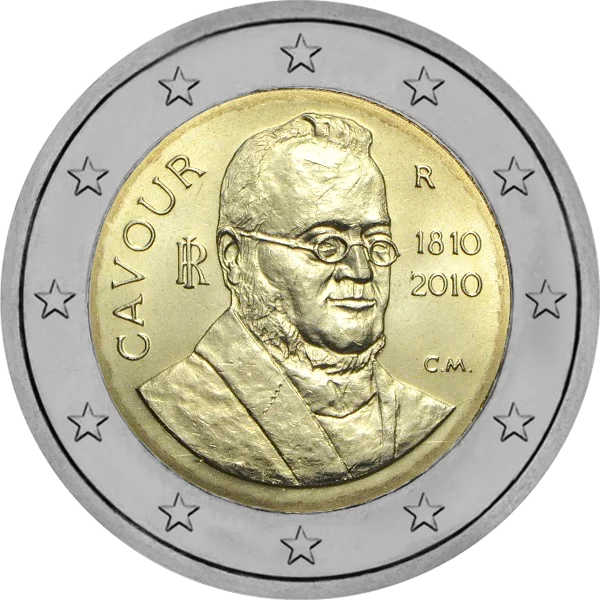 Pièce de 2 euros Cavour 1810-2010
