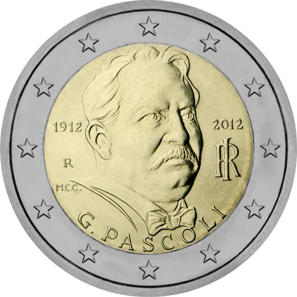 Pièce de 2 euros G. Pascoli 1912-2012