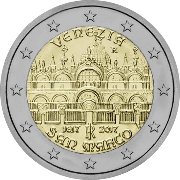 Pièce de 2 euros Venezia San Marco 1617-2017