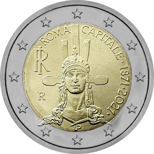Pièce de 2 euros Roma Capitale 1871-2021