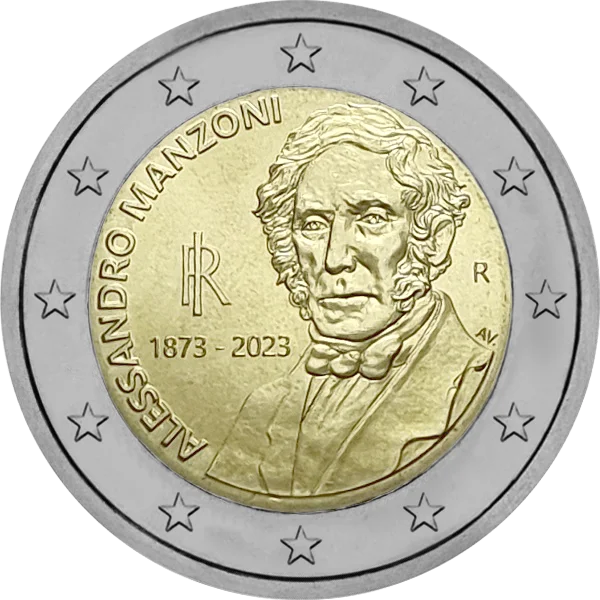Pièce de 2 euros Alessandro Manzoni 1873-2023