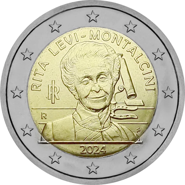 Pièce de 2 euros Rita Levi-Montalcini 2024