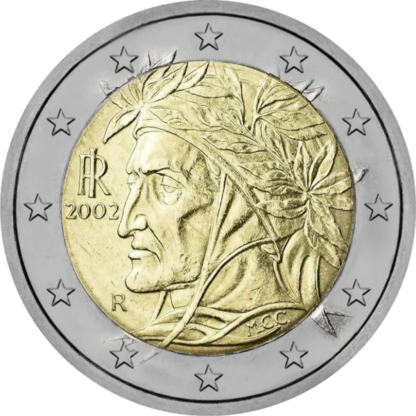 Pièce de 2 euros avec une tête d'Indien