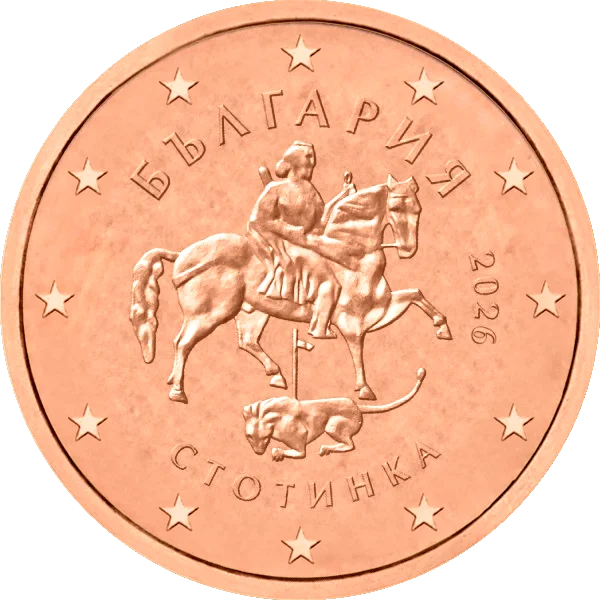 Pièce de 1 centime ctotnhka avec un cavalier