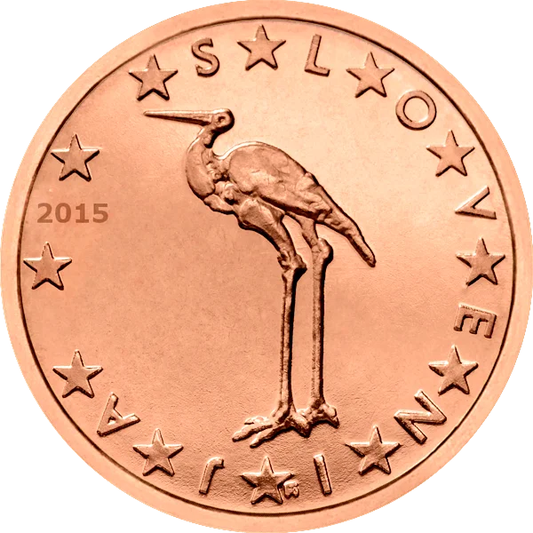 Pièce de 1 centime avec une cignone Slovenija