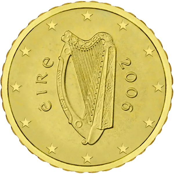Pièce de 10 centimes Eire avec une harpe