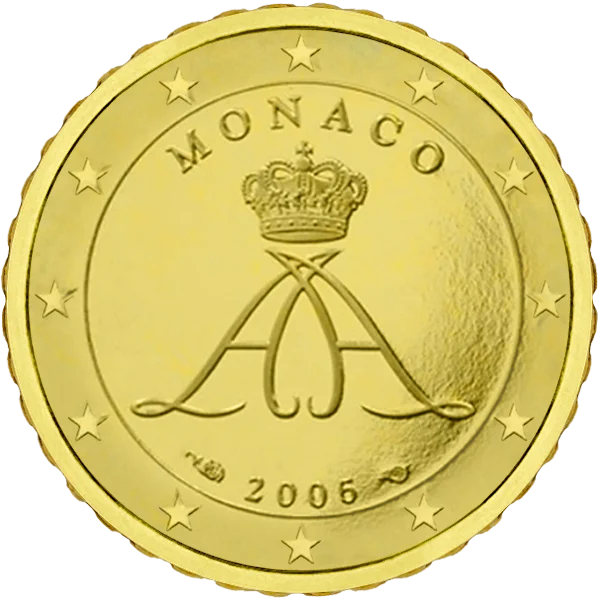 Pièce de 10 centimes Monaco monogramme Albert II