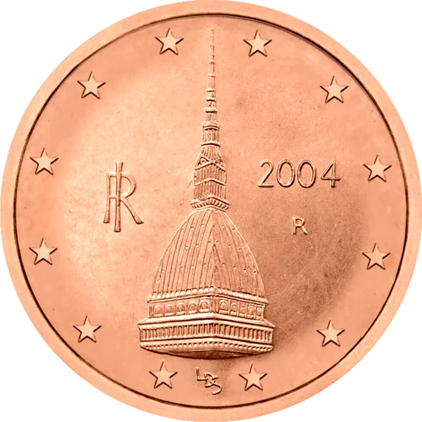 Pièce de 2 centimes Italie avec une tour