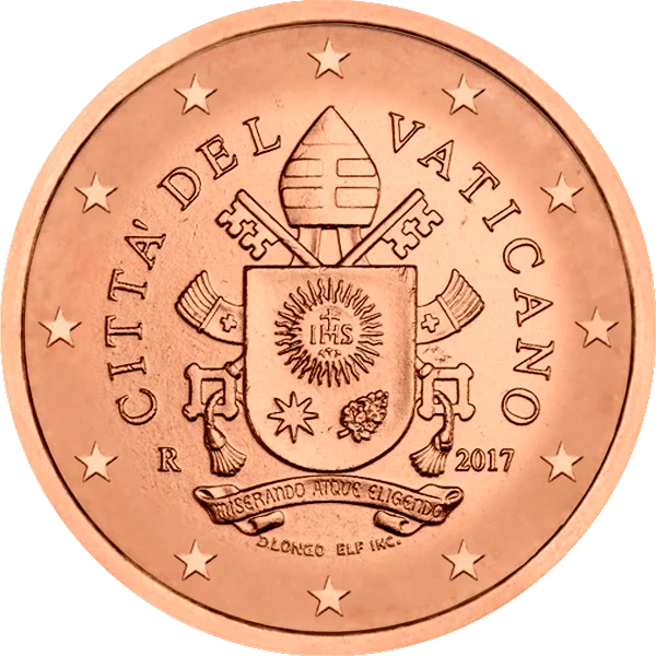 Pièce de 2 centimes Citta Del Vaticano armoiries François