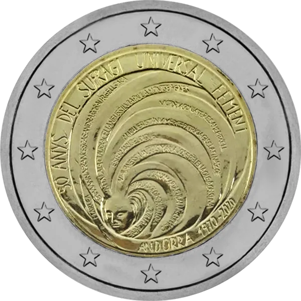 Pièce de 2 euros 50 ans du suffrage universel féminin