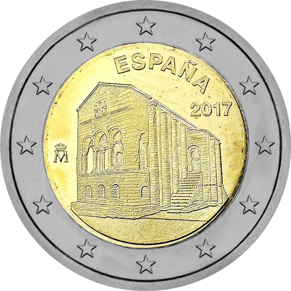 Pièce de 2 euros Eglise Santa Maria del Naranco d'Oviedo Espana 2017