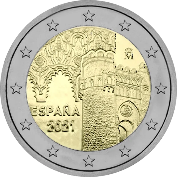Pièce de 2 euros Centre historique de Tolède Espana 2021