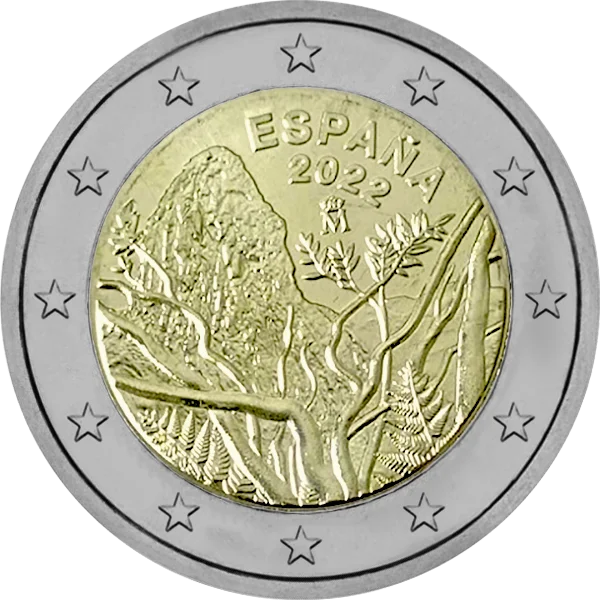 Pièce de 2 euros Parc national du Garajonay 2022