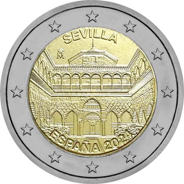 Pièce de 2 euros Alcazar Sevilla Espana 2024