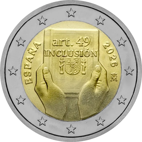 Pièce de 2 euros art. 49 Inclusion Espana 2026