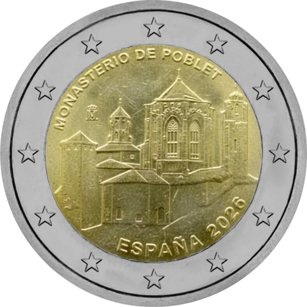 Pièce de 2 euros Monasterio de Poblet Espana 2026