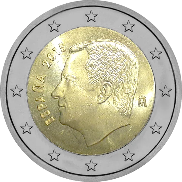 Pièce de 2 euros d'Espagne courante depuis 2015