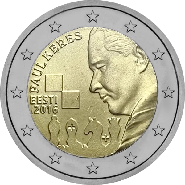 Pièce de 2 euros Paul Keres 2016 Eesti