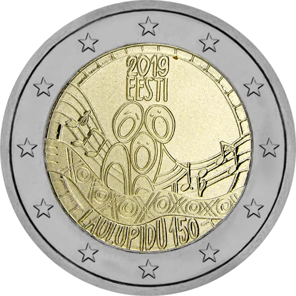 Pièce de 2 euros Laulupidu 150 Eesti 2019