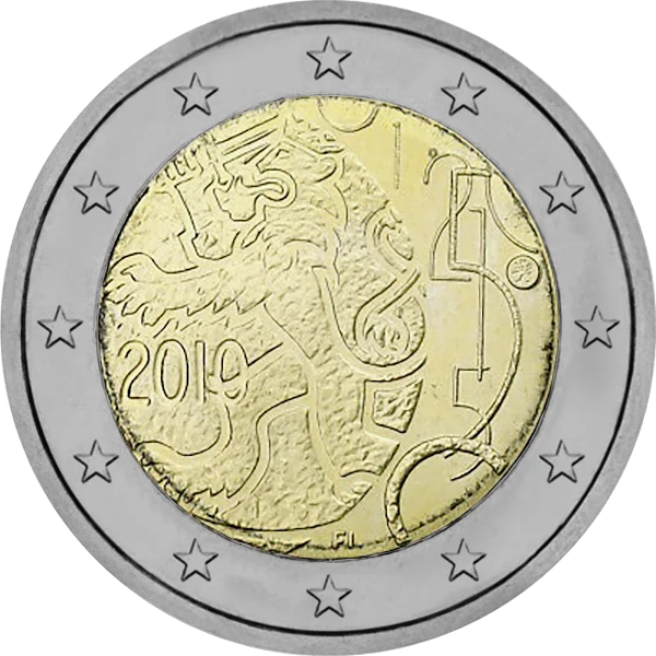 Pièce de 2 euros avec un lion 2010
