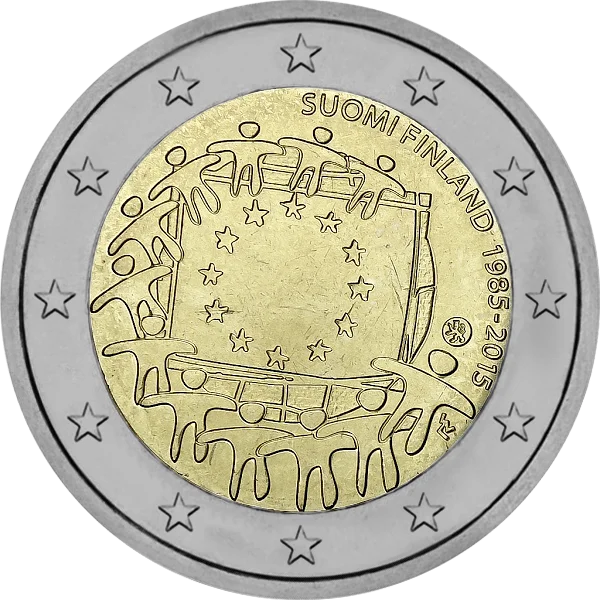Pièce de 2 euros Suomi Finland 1985-2015 30 ans du drapeau européen