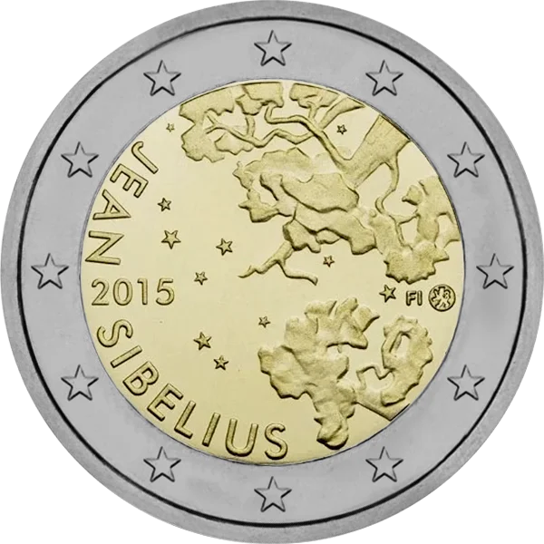 Pièce de 2 euros Jean Sibelius 2015