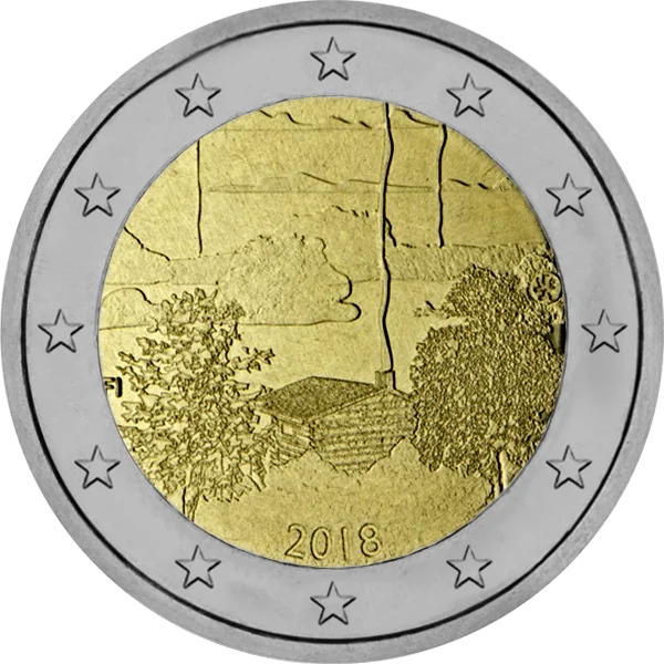 Pièce de 2 euros culture du sauna finlandais 2018