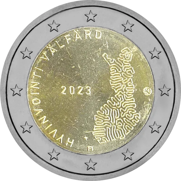 Pièce de 2 euros Hyvinvointi valfard 2023