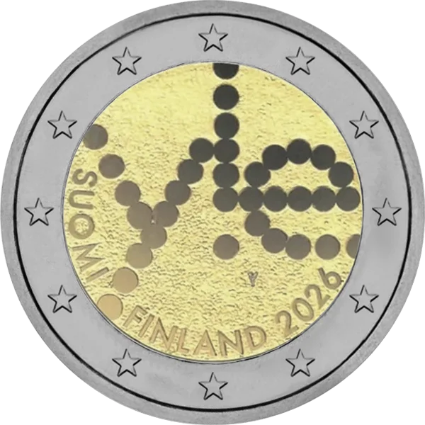 Pièce de 2 euros Yle Suomi Finland 2026