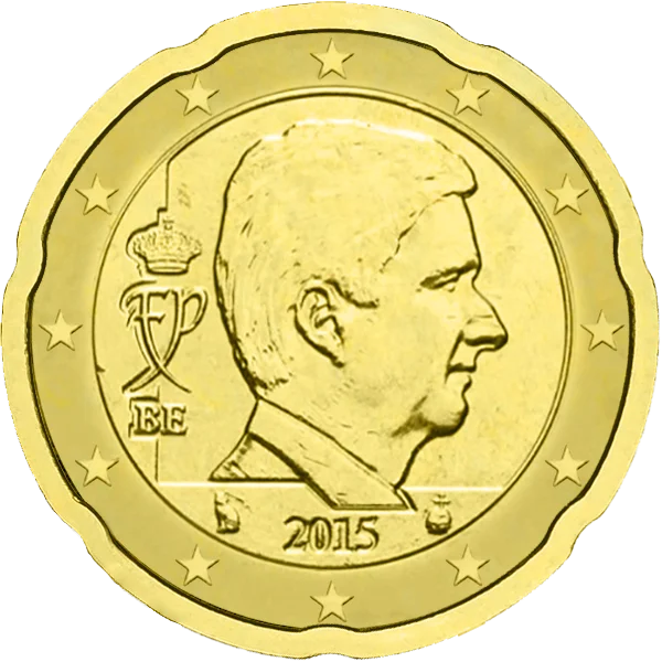 Pièce de 20 centimes Belgique Roi Philippe