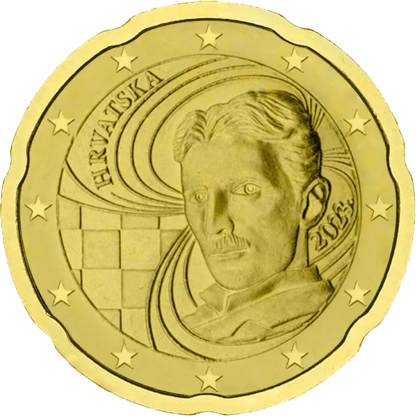 Pièce de 20 centimes hrvatska Nikola Tesla