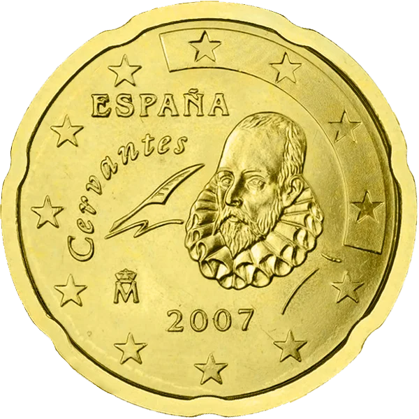Pièce de 20 centimes Cervantes Espana
