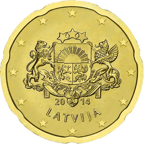Pièce de 20 centimes Latvija