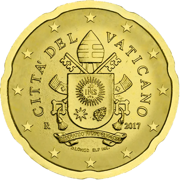Pièce de 20 centimes Citta Del Vaticano armoiries François