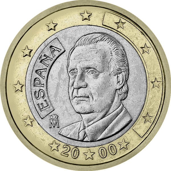 Pièce de 1 euro Espana Roi Juan Carlos v1