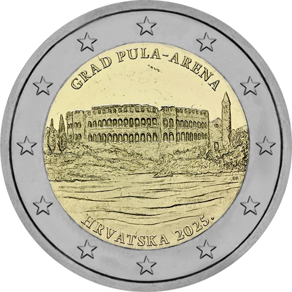 Pièce de 2 euros Grad Pula Arena Hrvatska 2025