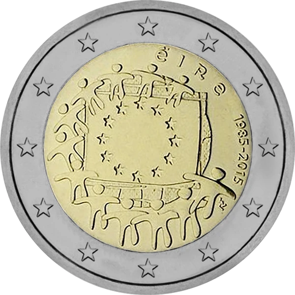 Pièce de 2 euros Éire 1985-2015 30 ans du drapeau européen