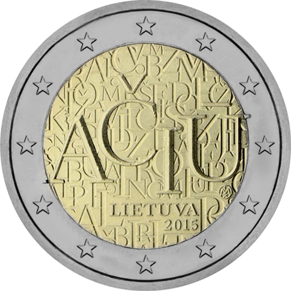 Pièce de 2 euros Aciu Lietuva 2015