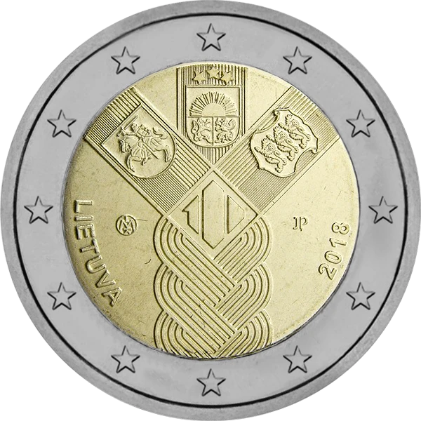Pièce de 2 euros Indépendance des pays baltes Lietuva 2018