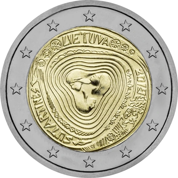 Pièce de 2 euros sutartines Lietuva 2019