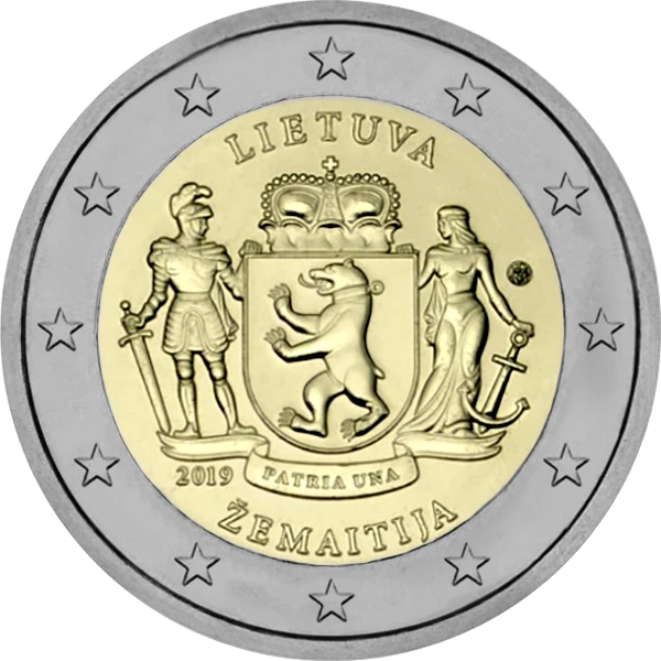 Pièce de 2 euros Zemaitija Lietuva 2019 Partia Unia