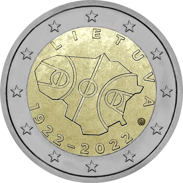 Pièce de 2 euros Basket Lietuva 1922-2022