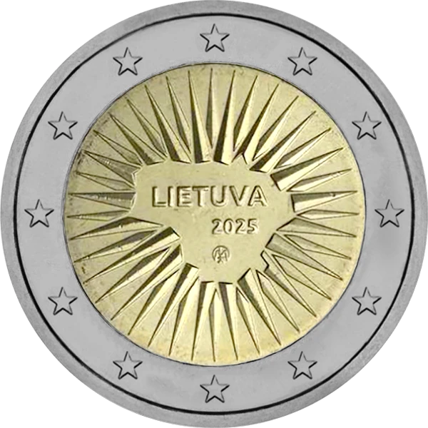 Pièce de 2 euros pour la défense lietuva 2025