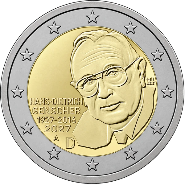 Pièce de 2 euros Hans-Dietrich Genscher 1927 - 2016 2027